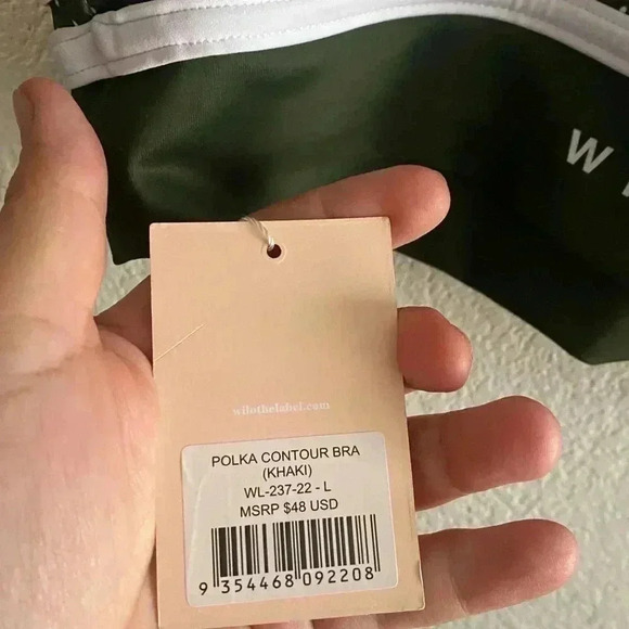 🆕WILO Contour Polka Dot Striped Padded Sports Bra/Top L🆕 - Picture 10 of 10